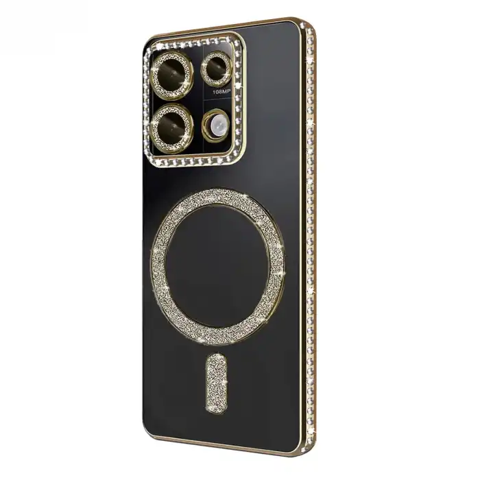 Xiaomi Redmi 13c Joke Simli Magneticsafe Kılıf - Gold