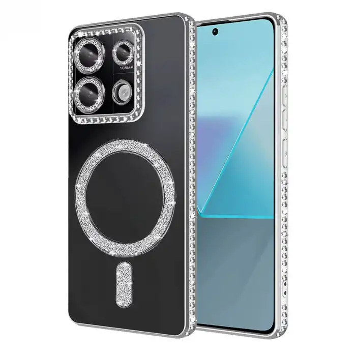 Xiaomi Redmi 13c Joke Simli Magneticsafe Kılıf - Gümüş