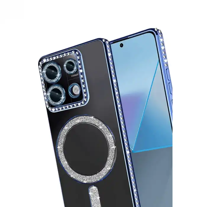 Xiaomi Redmi 13c Joke Simli Magneticsafe Kılıf - Mavi