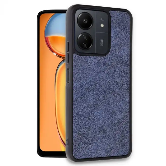 Xiaomi Redmi 13c Kılıf Aras Deri Kapak - Lacivert