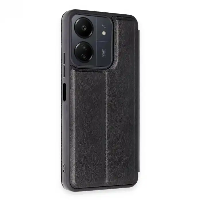 Xiaomi Redmi 13c Kılıf Flip Cover - Siyah