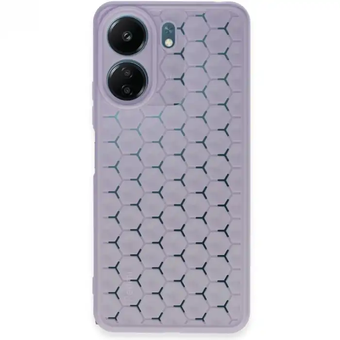 Xiaomi Redmi 13c Kılıf Petek Silikon Kapak - Lila