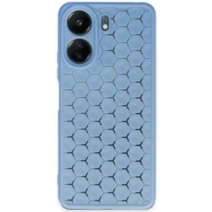 Xiaomi Redmi 13c Kılıf Petek Silikon Kapak - Mavi