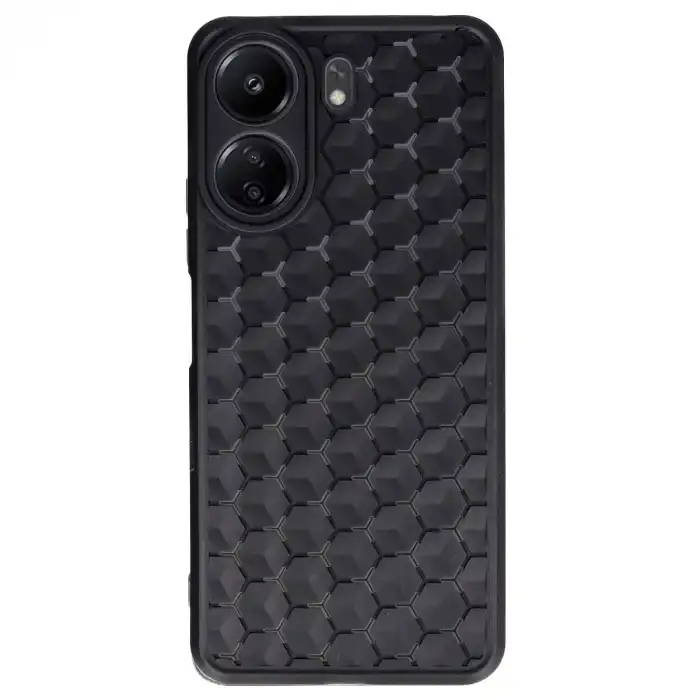 Xiaomi Redmi 13c Kılıf Petek Silikon Kapak - Siyah
