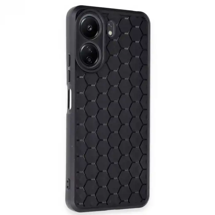 Xiaomi Redmi 13c Kılıf Petek Silikon Kapak - Siyah