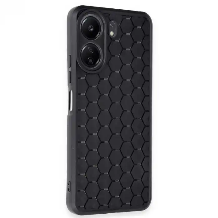 Xiaomi Redmi 13c Kılıf Petek Silikon Kapak - Siyah