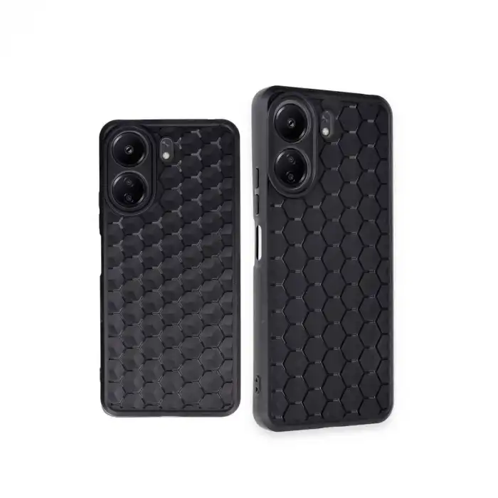 Xiaomi Redmi 13c Kılıf Petek Silikon Kapak - Siyah