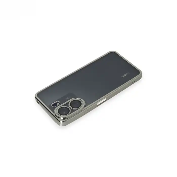 Xiaomi Redmi 13c Kılıf Razer Lensli Silikon - Gümüş