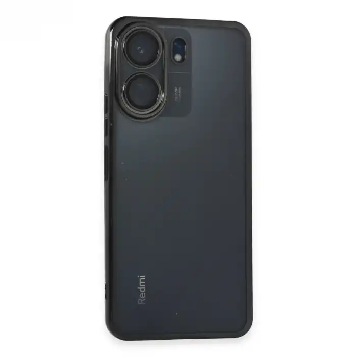 Xiaomi Redmi 13c Kılıf Razer Lensli Silikon - Siyah