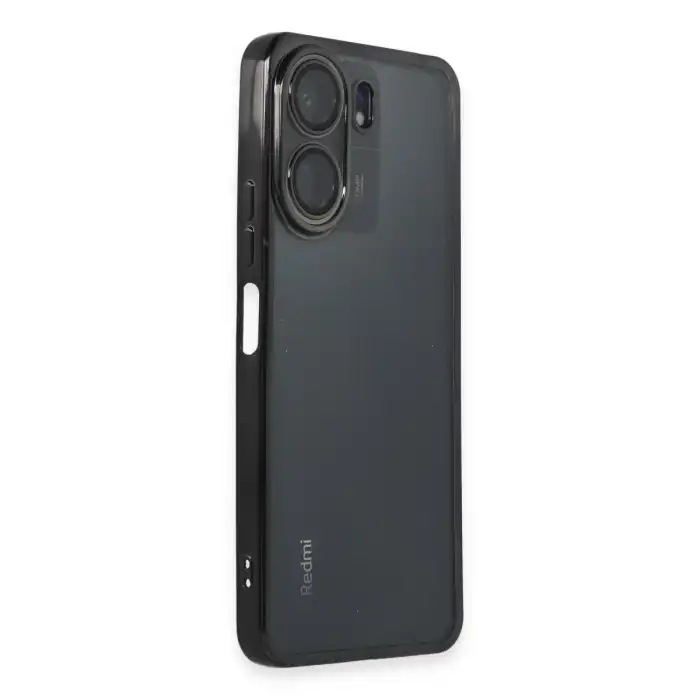 Xiaomi Redmi 13c Kılıf Razer Lensli Silikon - Siyah