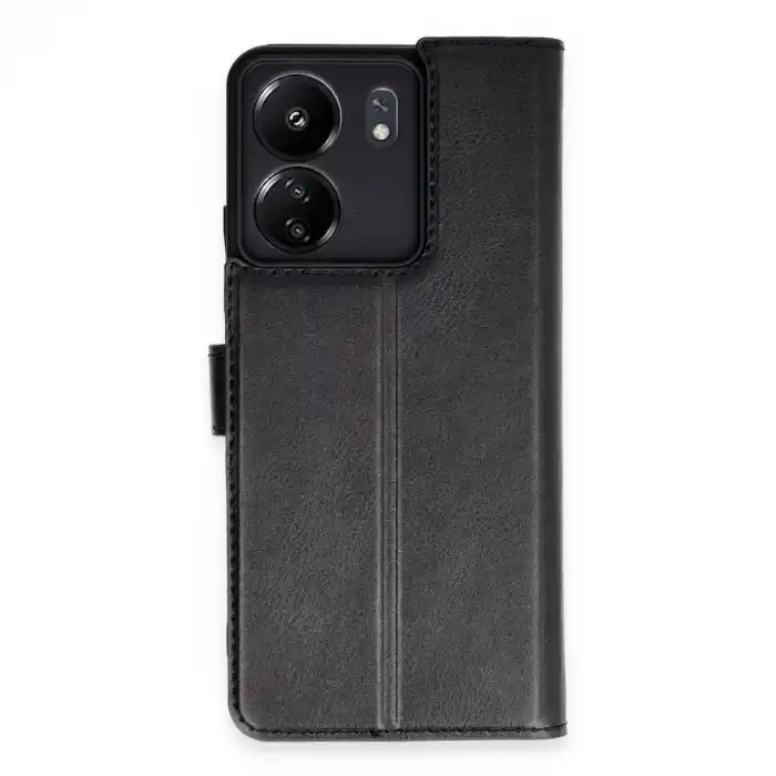 Xiaomi Redmi 13c Kılıf Trend S Plus Kapaklı Kılıf - Siyah