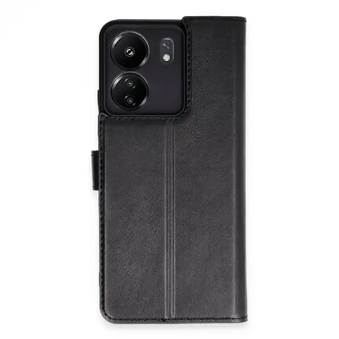 Xiaomi Redmi 13c Kılıf Trend S Plus Kapaklı Kılıf - Siyah