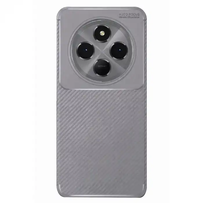 Xiaomi Redmi 14c Kılıf Auto Focus Karbon Kapak - Gri