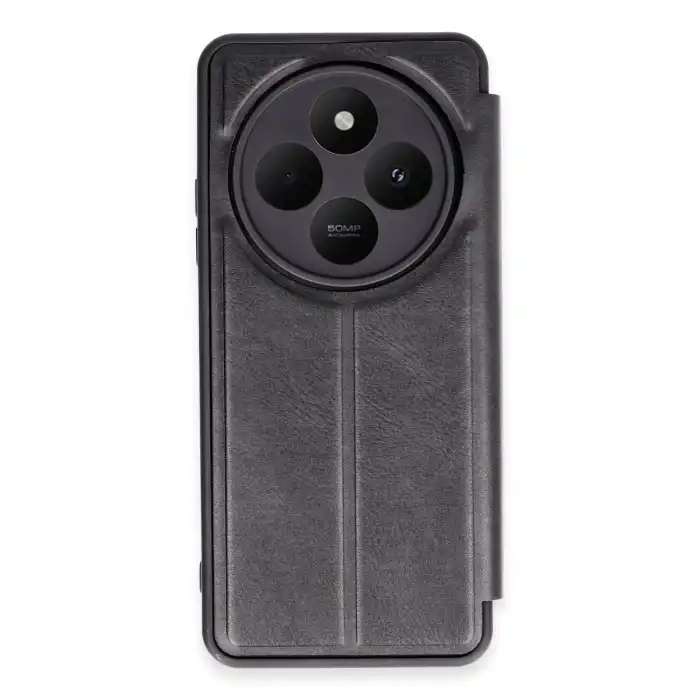 Xiaomi Redmi 14c Kılıf Flip Cover - Siyah