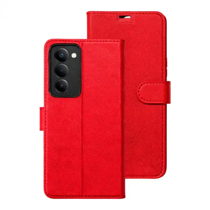 Xiaomi Redmi 15 5g Trend S Plus Kapaklı Kılıf - Kırmızı