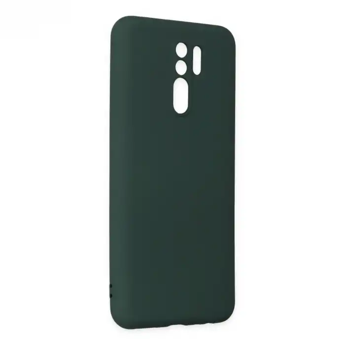 Xiaomi Redmi 9 Kılıf Nano İçi Kadife Silikon - Koyu Yeşil