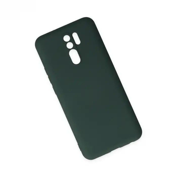 Xiaomi Redmi 9 Kılıf Nano İçi Kadife Silikon - Koyu Yeşil