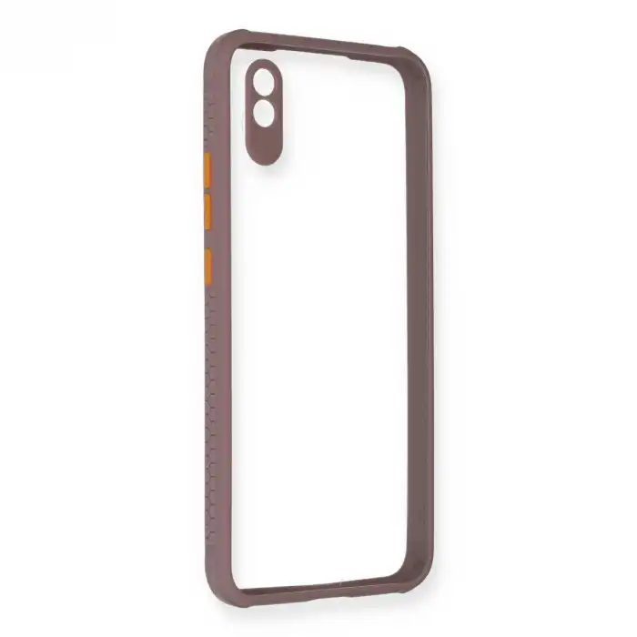 Xiaomi Redmi 9a Kılıf Miami Şeffaf Silikon - Açık Mor