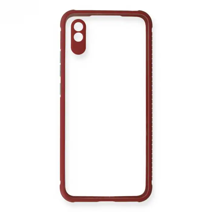 Xiaomi Redmi 9a Kılıf Miami Şeffaf Silikon - Fuşya