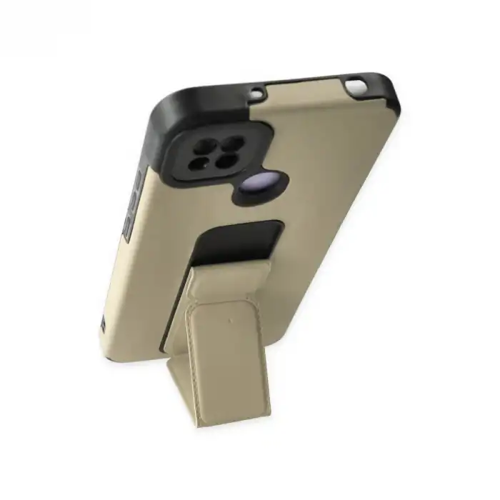 Xiaomi Redmi 9c Kılıf Mega Standlı Silikon - Gold