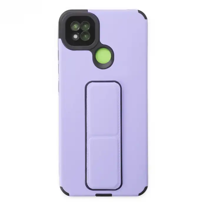Xiaomi Redmi 9c Kılıf Mega Standlı Silikon - Lila