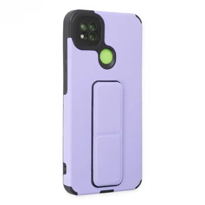 Xiaomi Redmi 9c Kılıf Mega Standlı Silikon - Lila