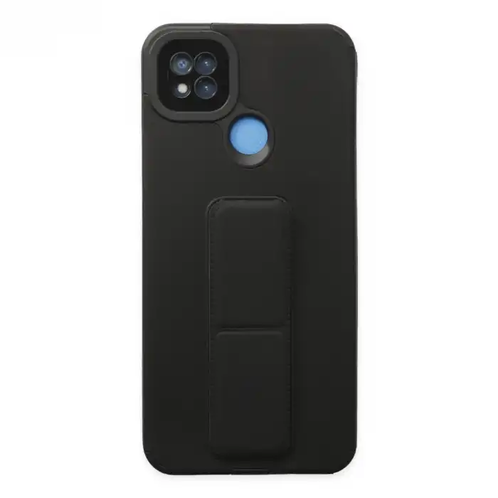 Xiaomi Redmi 9c Kılıf Mega Standlı Silikon - Siyah