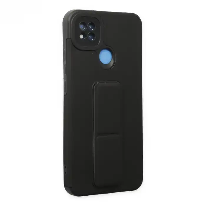 Xiaomi Redmi 9c Kılıf Mega Standlı Silikon - Siyah