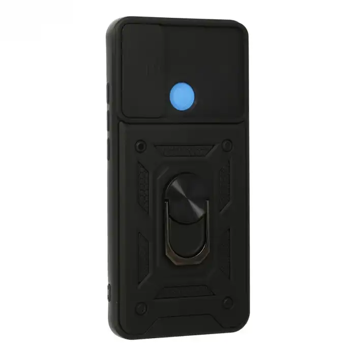 Xiaomi Redmi 9c Kılıf Pars Lens Yüzüklü Silikon - Siyah