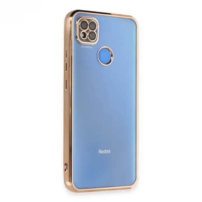 Xiaomi Redmi 9c Kılıf Razer Lensli Silikon - Gold