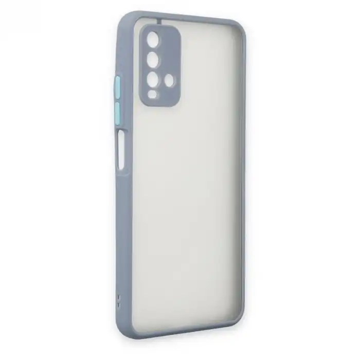 Xiaomi Redmi 9t Kılıf Montreal Silikon Kapak - Gri