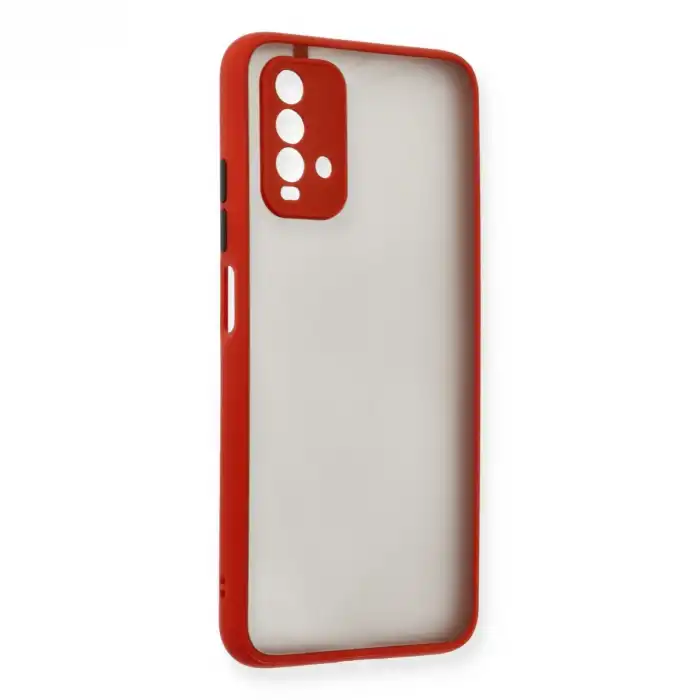 Xiaomi Redmi 9t Kılıf Montreal Silikon Kapak - Kırmızı
