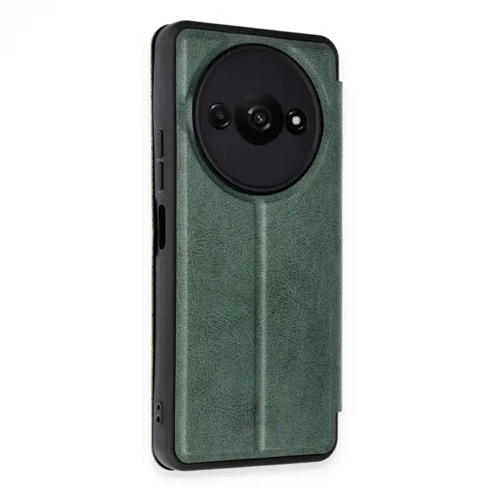 Xiaomi Redmi A3 4g Kılıf Flip Cover - Koyu Yeşil