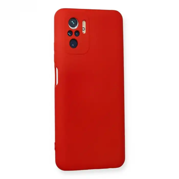 Xiaomi Redmi Note 10 Kılıf Nano İçi Kadife Silikon - Kırmızı