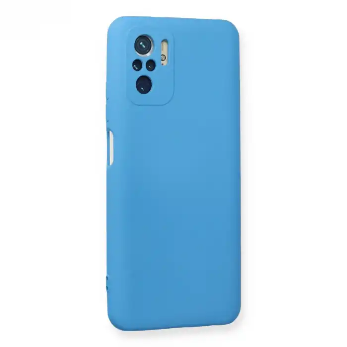 Xiaomi Redmi Note 10 Kılıf Nano İçi Kadife Silikon - Mavi