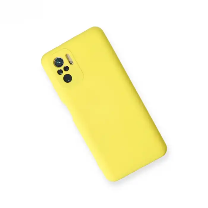 Xiaomi Redmi Note 10 Kılıf Nano İçi Kadife Silikon - Sarı