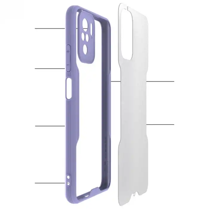 Xiaomi Redmi Note 10 Kılıf Platin Silikon - Kırmızı