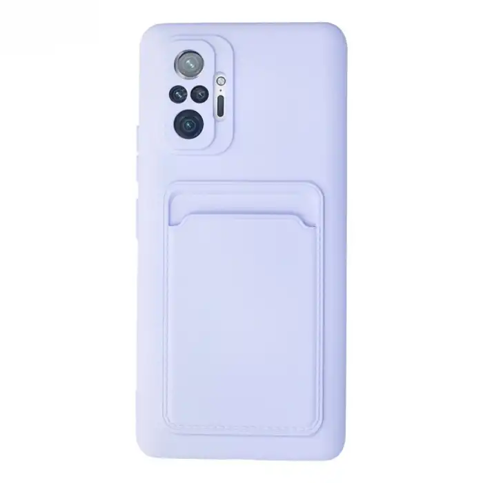 Xiaomi Redmi Note 10 Pro Kılıf Kelvin Kartvizitli Silikon - Lila