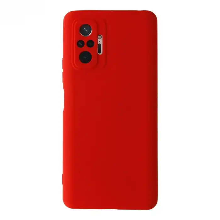 Xiaomi Redmi Note 10 Pro Kılıf Nano İçi Kadife Silikon - Kırmızı