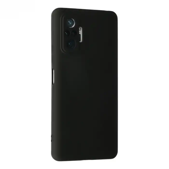 Xiaomi Redmi Note 10 Pro Kılıf Nano İçi Kadife Silikon - Siyah
