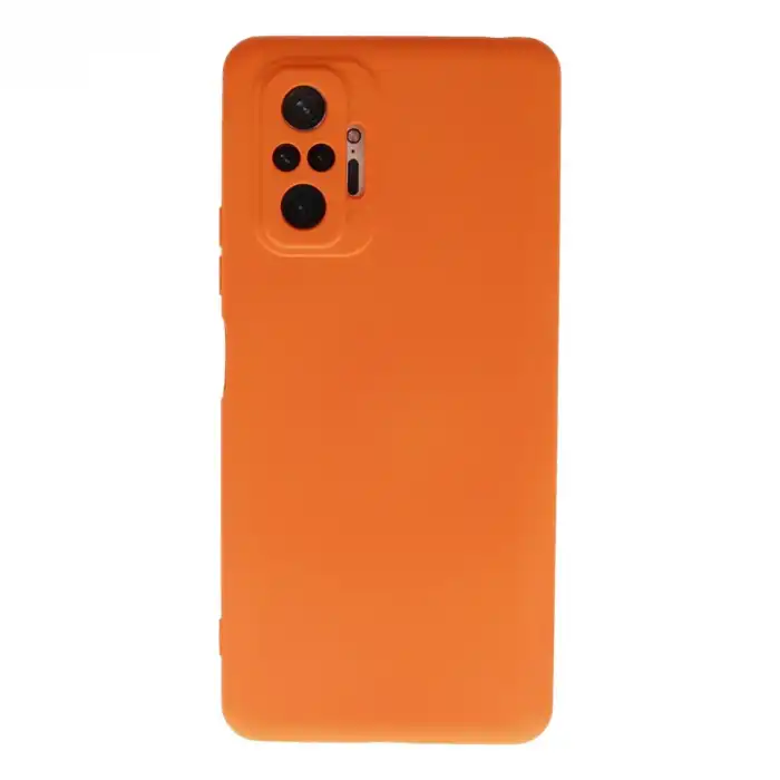 Xiaomi Redmi Note 10 Pro Kılıf Nano İçi Kadife Silikon - Turuncu