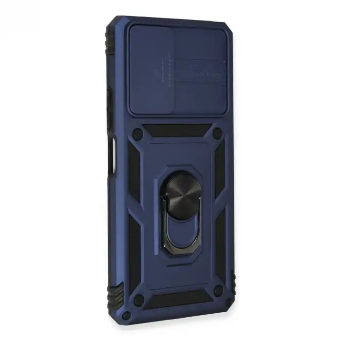 Xiaomi Redmi Note 10 Pro Kılıf Pars Lens Yüzüklü Silikon - Lacivert