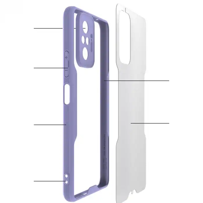 Xiaomi Redmi Note 10 Pro Kılıf Platin Silikon - Pembe