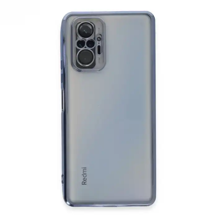 Xiaomi Redmi Note 10 Pro Kılıf Razer Lensli Silikon - Açık Mavi