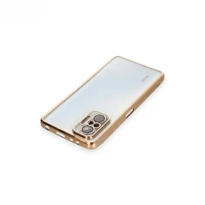 Xiaomi Redmi Note 10 Pro Kılıf Razer Lensli Silikon - Gold