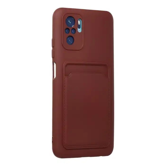 Xiaomi Redmi Note 10s Kılıf Kelvin Kartvizitli Silikon - Bordo