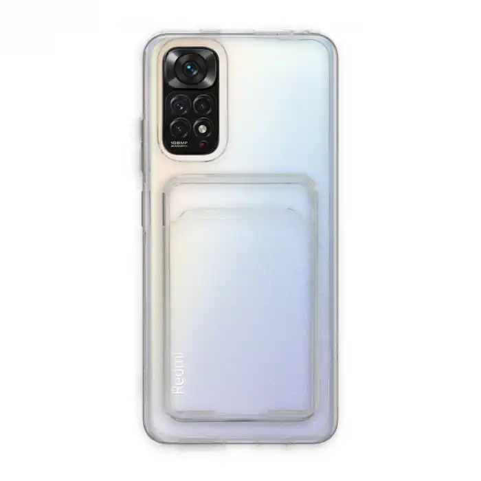Xiaomi Redmi Note 11 Kılıf Kart Şeffaf Silikon - Şeffaf