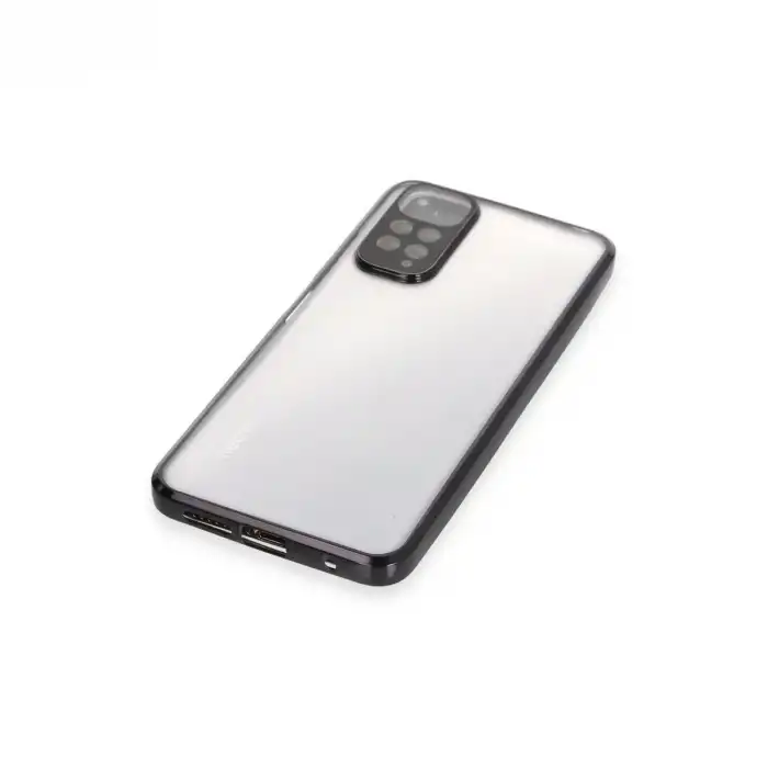 Xiaomi Redmi Note 11 Kılıf Razer Lensli Silikon - Siyah