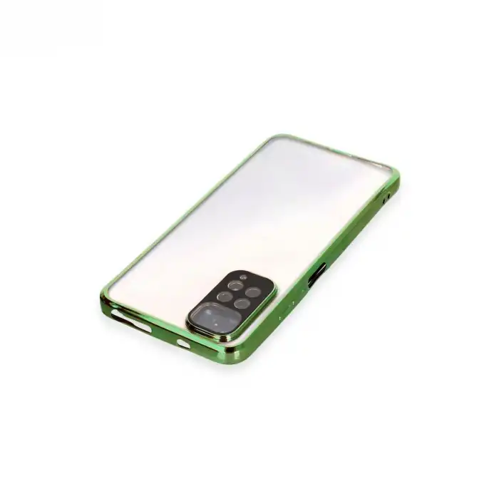 Xiaomi Redmi Note 11 Kılıf Razer Lensli Silikon - Yeşil