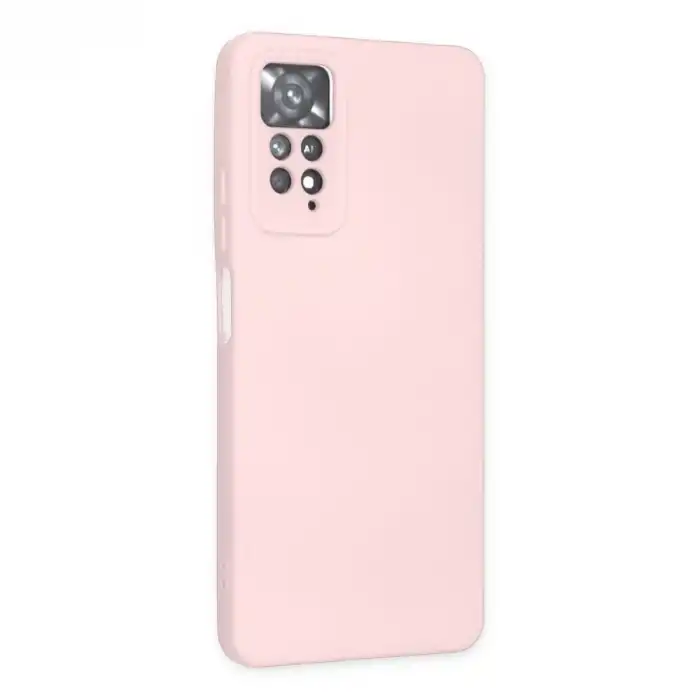 Xiaomi Redmi Note 11 Pro Kılıf Nano İçi Kadife Silikon - Pudra